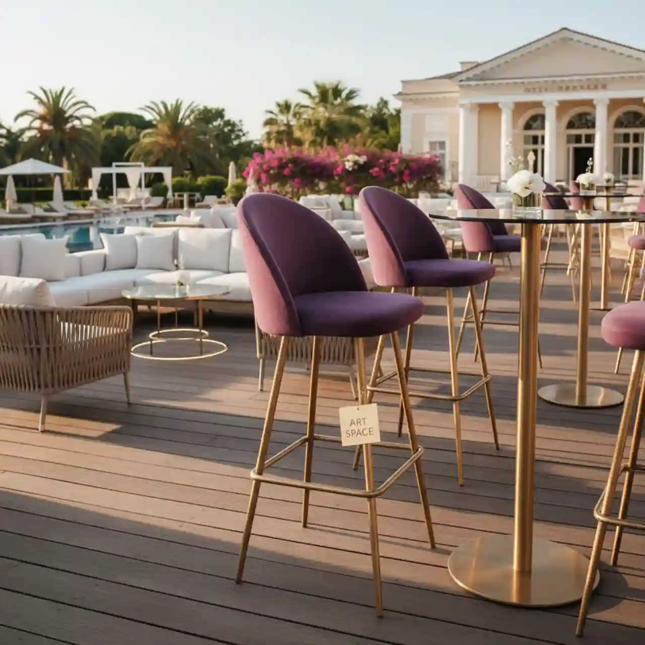 Барный стул Тревер фиолетовый