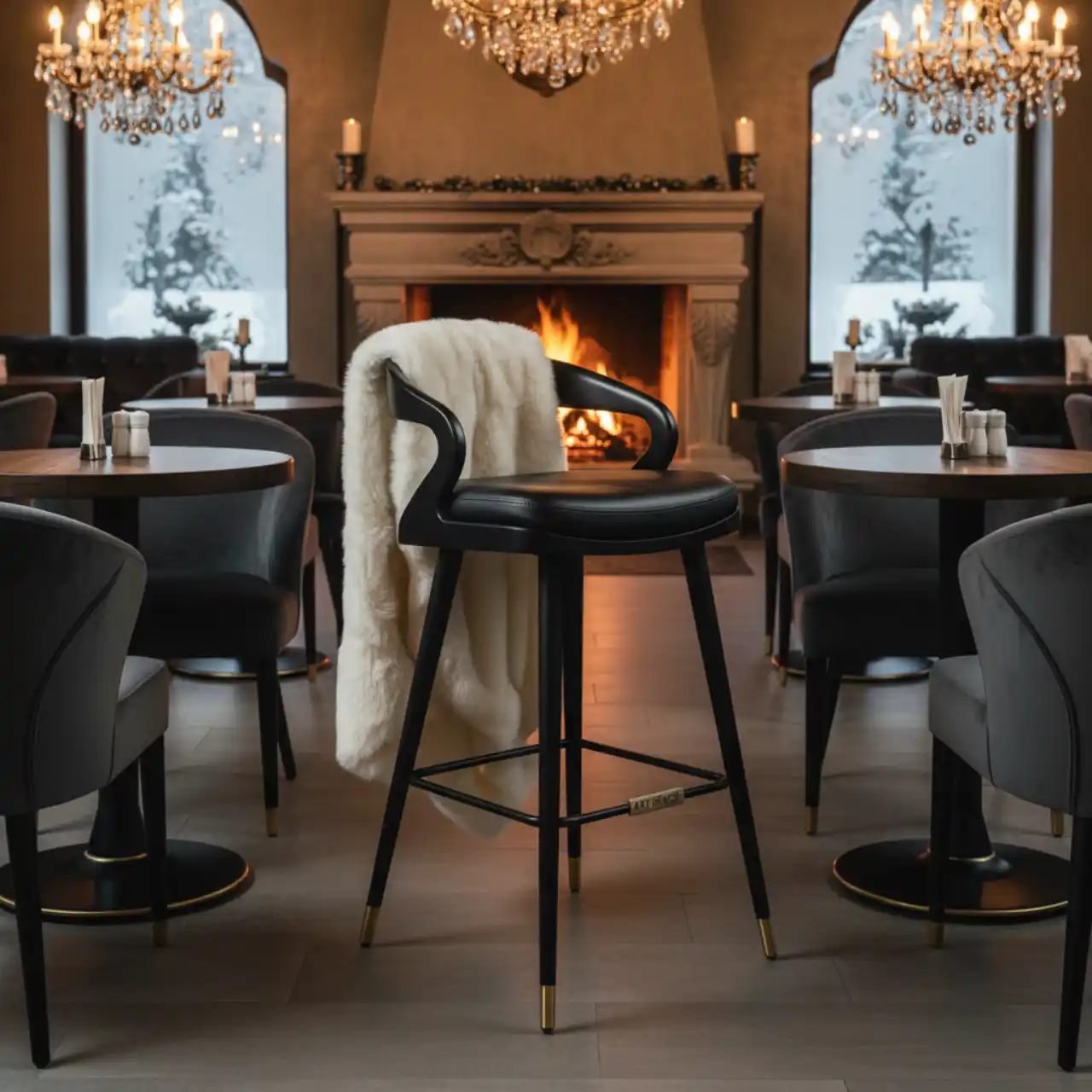 Барный стул Маркус Ван черный