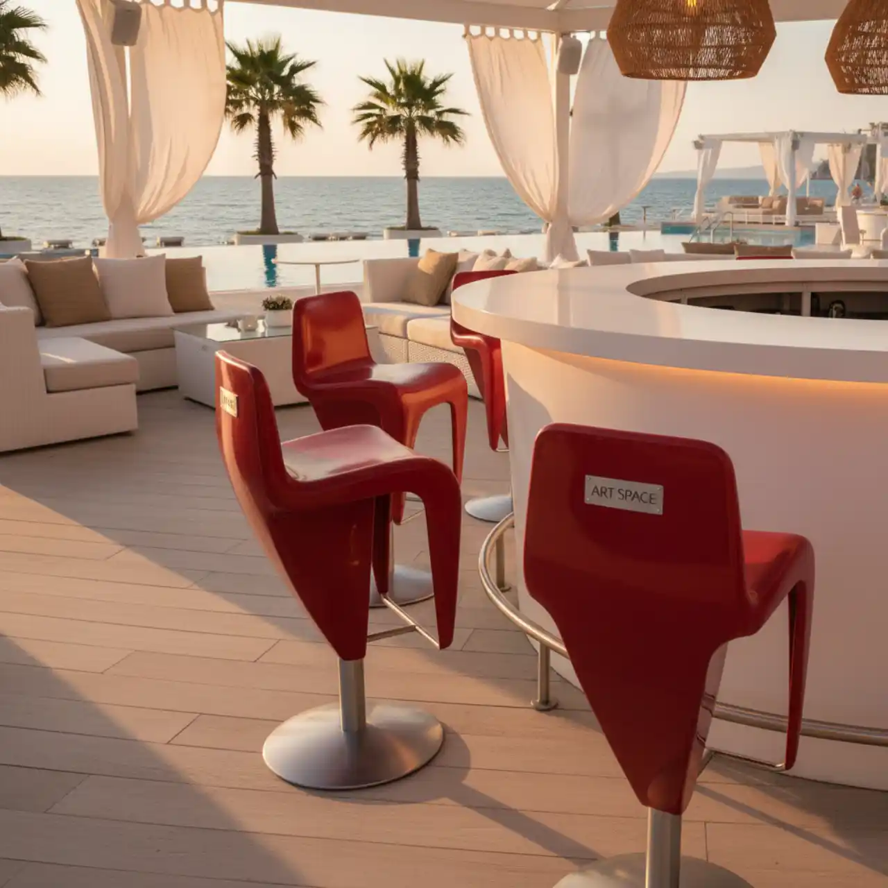 Барный стул Маркус Ван красный