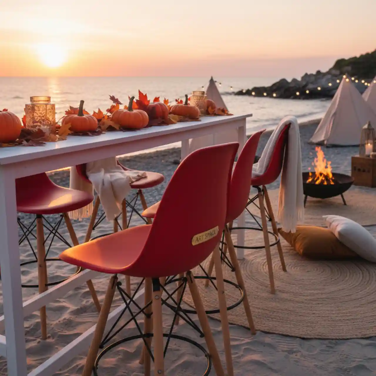 Барный стул красный Eames Red