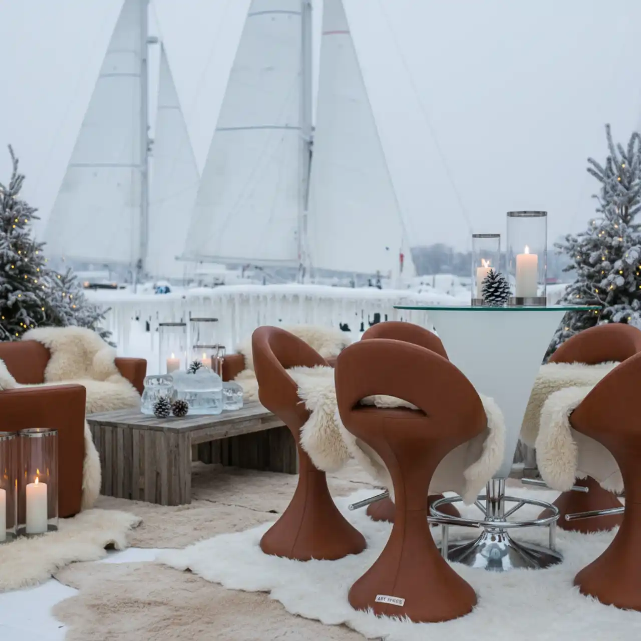 Барный стул коричневый Blando