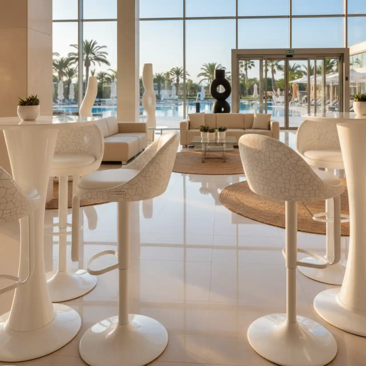 Барный стул белый Crack