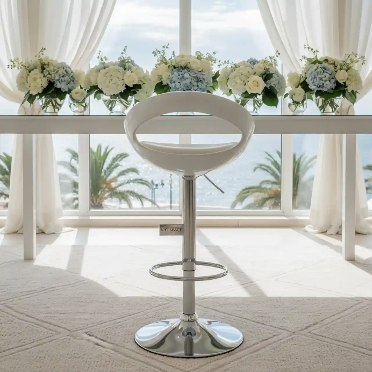 Барный стул белый Bombo White