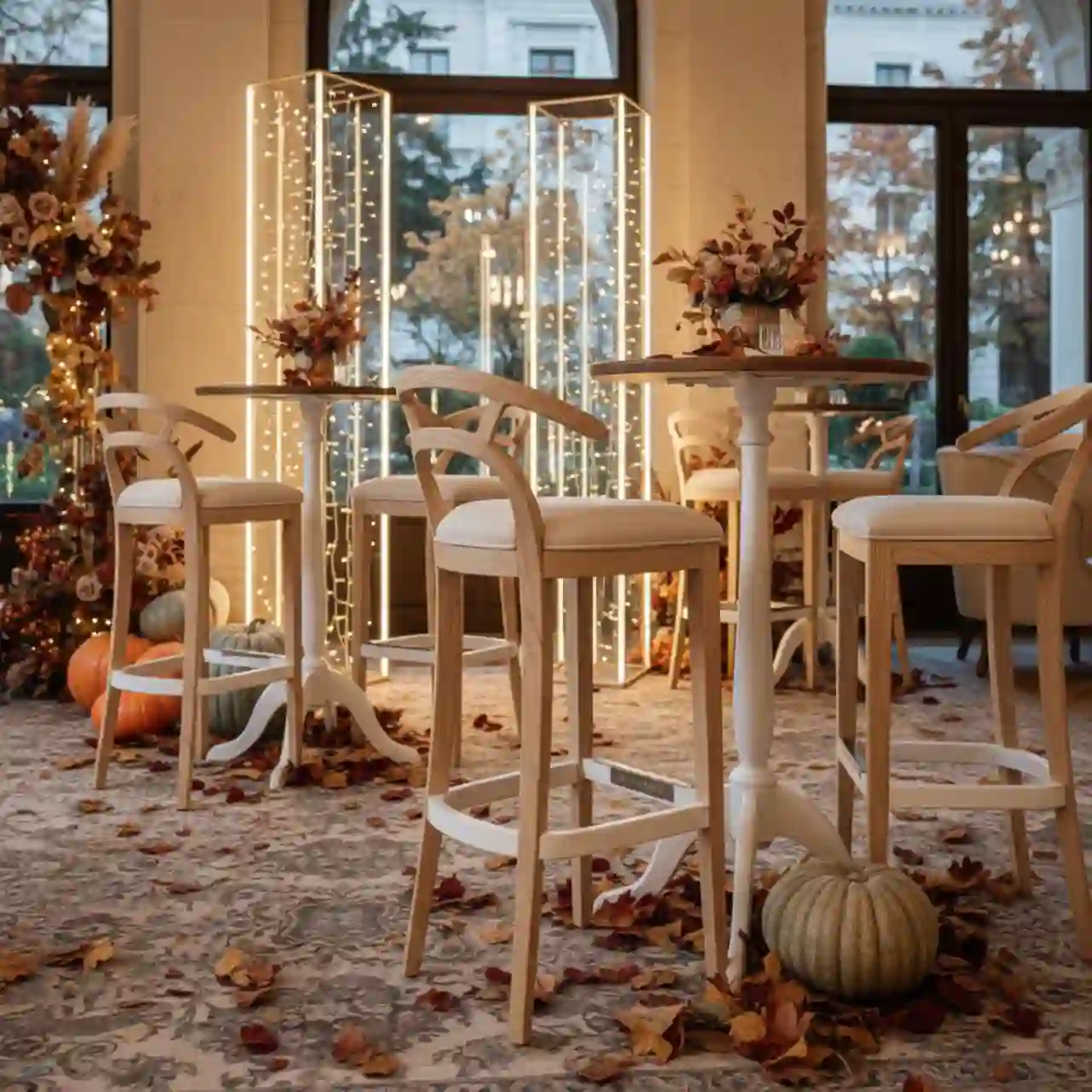 Барный стул Wood White