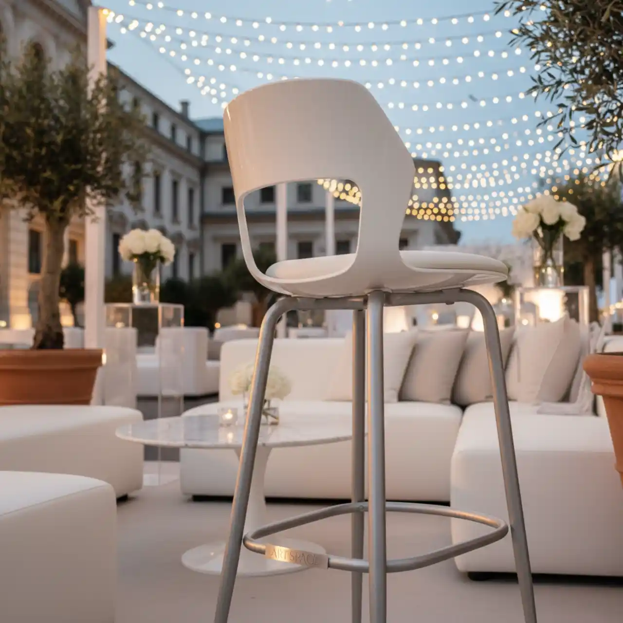 Барный стул белый Bras