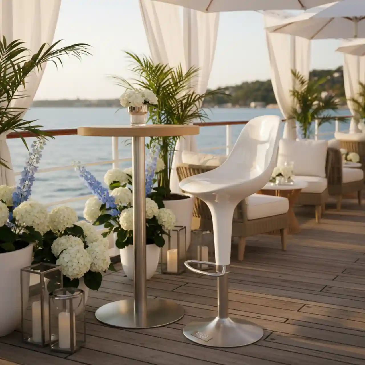 Барный стул Mira White