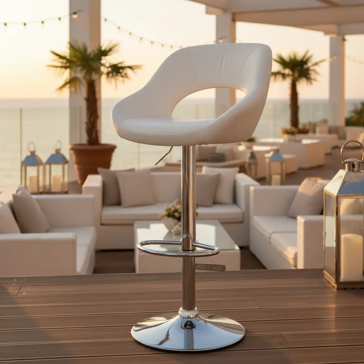 Барный стул Morbido White