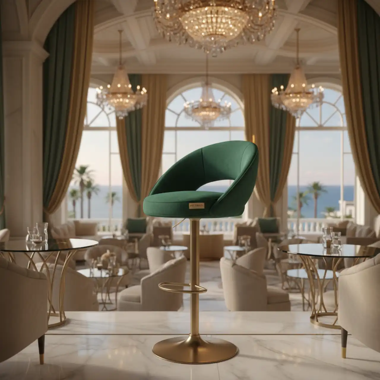 Барный стул Morbido Green
