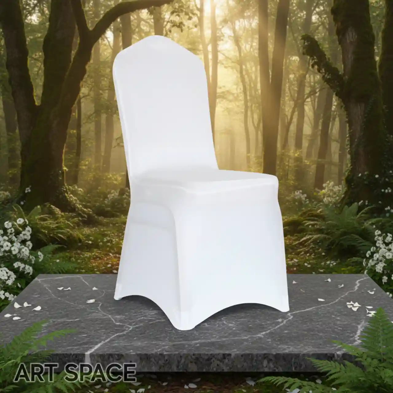 Чехлы СТРЕЙЧ белые для стульев