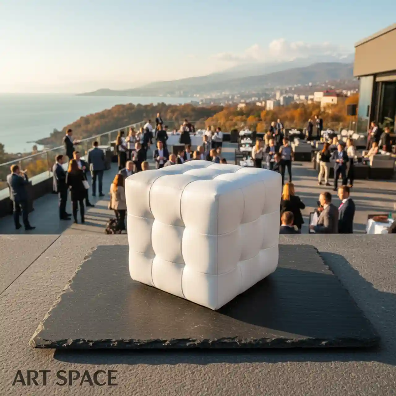 Пуфы КВАДРО светлые