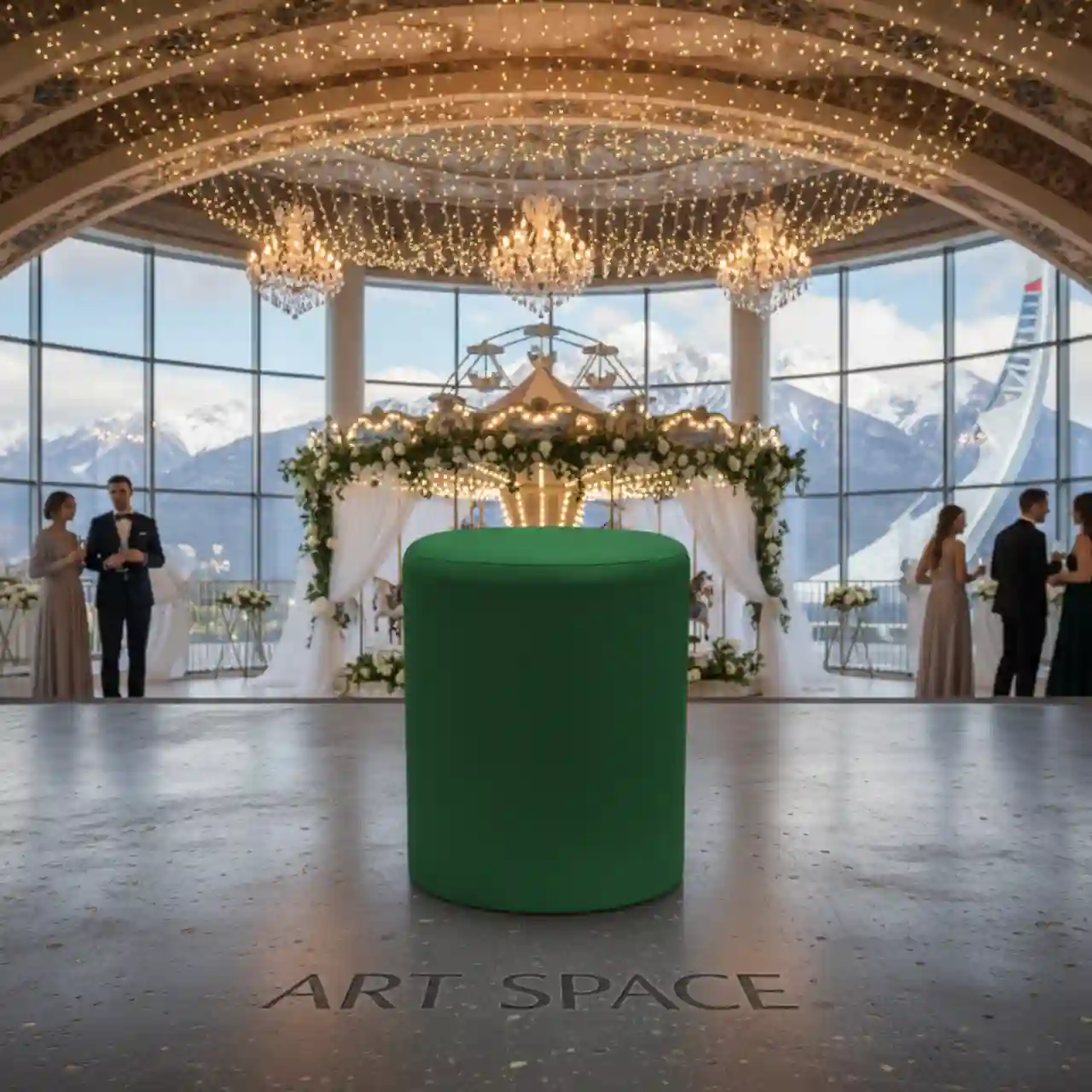 Пуфы мягкие, ЗЕЛЕНЫЙ цвет, велюр