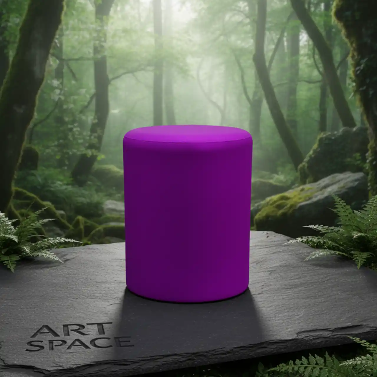 Пуфы мягкие, ФИОЛЕТОВЫЙ цвет, велюр