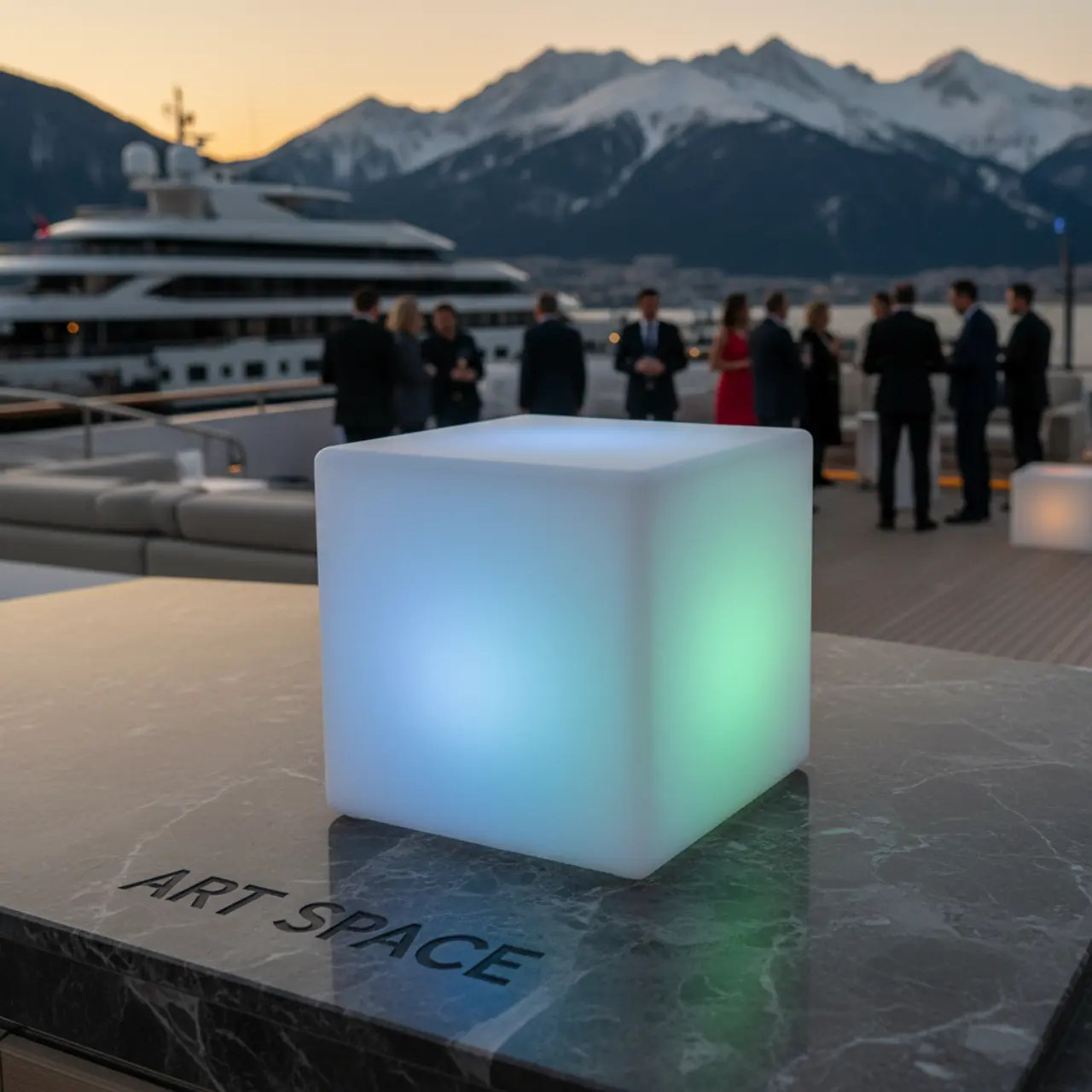 50х50 Столы журнальные светящиеся КУБЫ LED RGBW подсветка