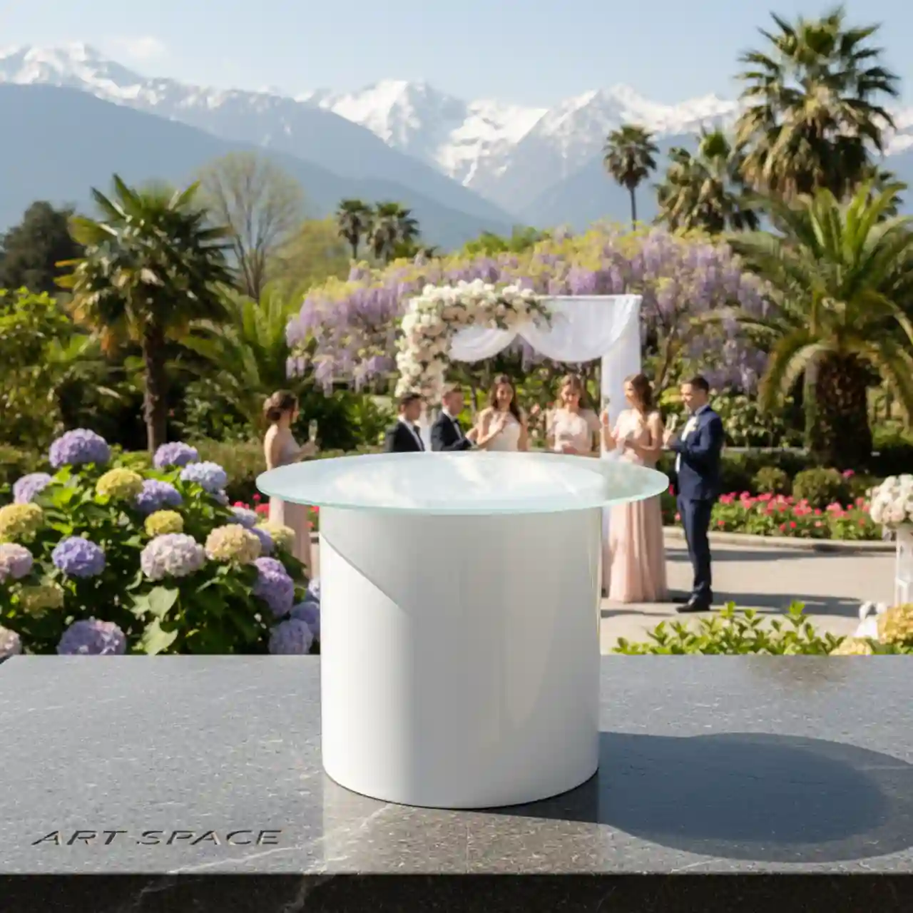 Столы журнальные GLASS TOKIO белые