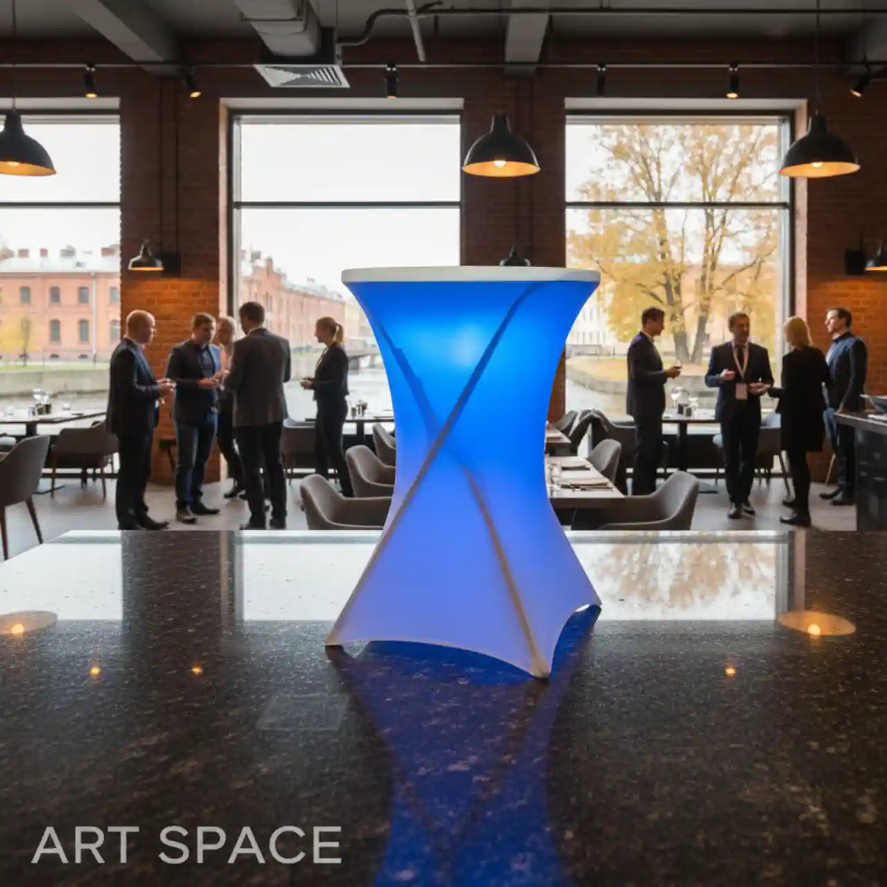 Столы коктейльные СТРЕЙЧ LED RGBW подсветка