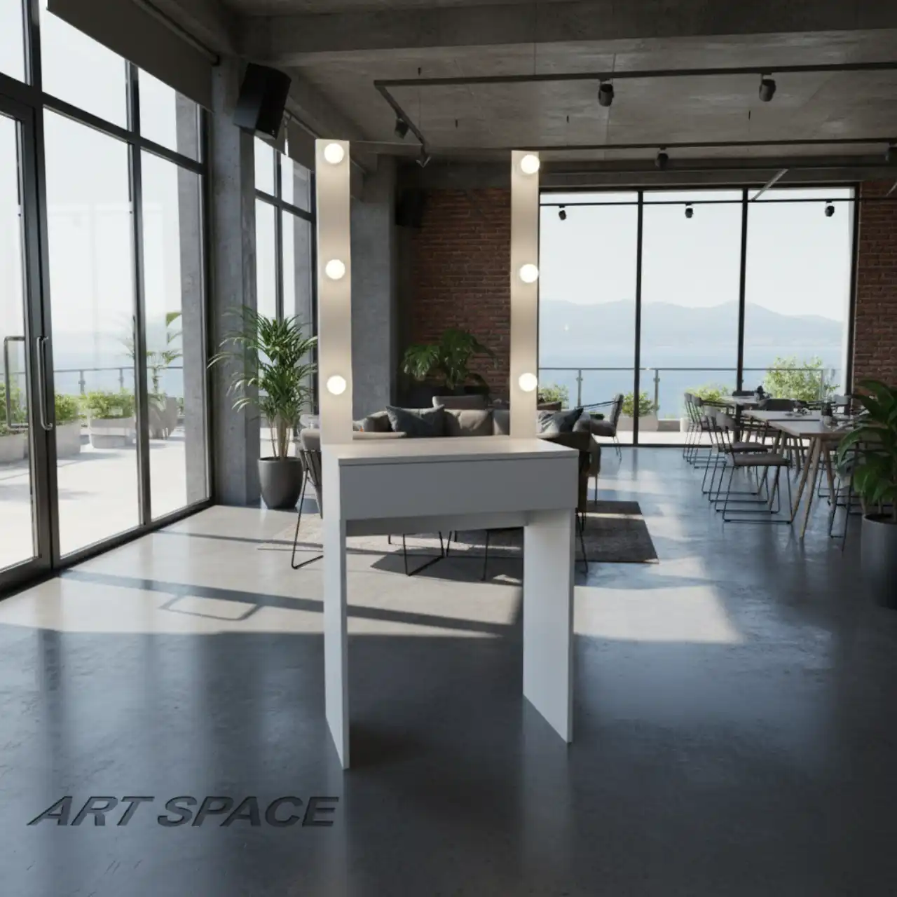 Гримерное зеркало стол для визажиста