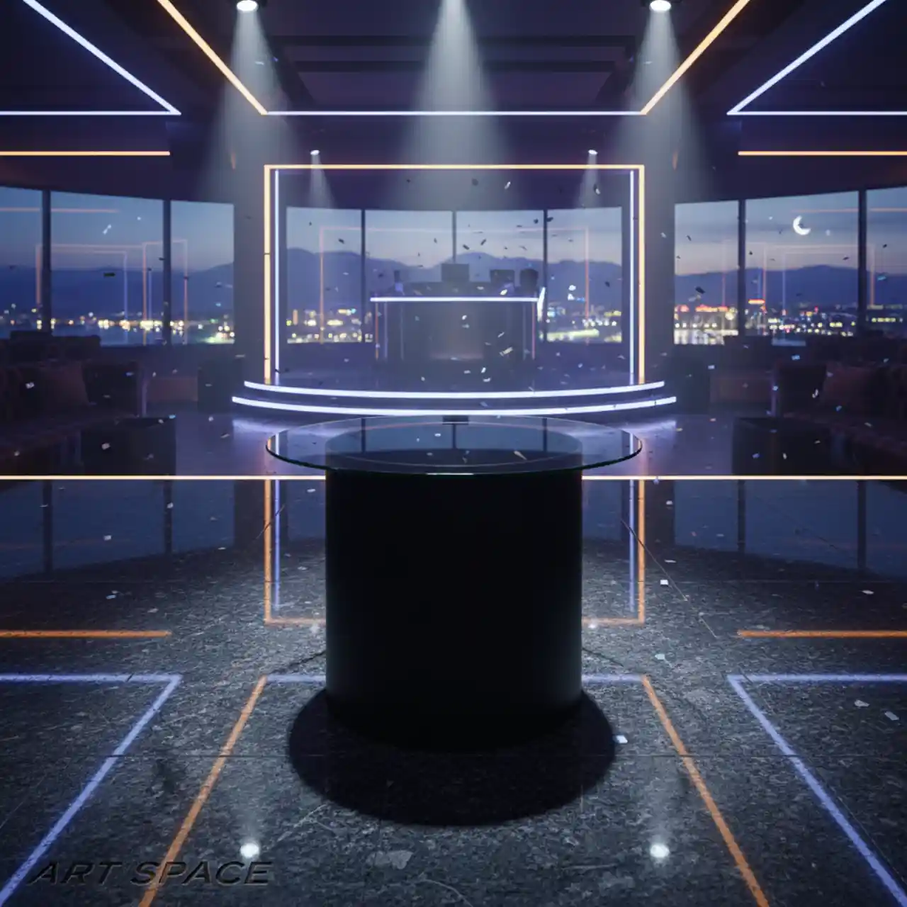 Столы журнальные GLASS TOKIO черные