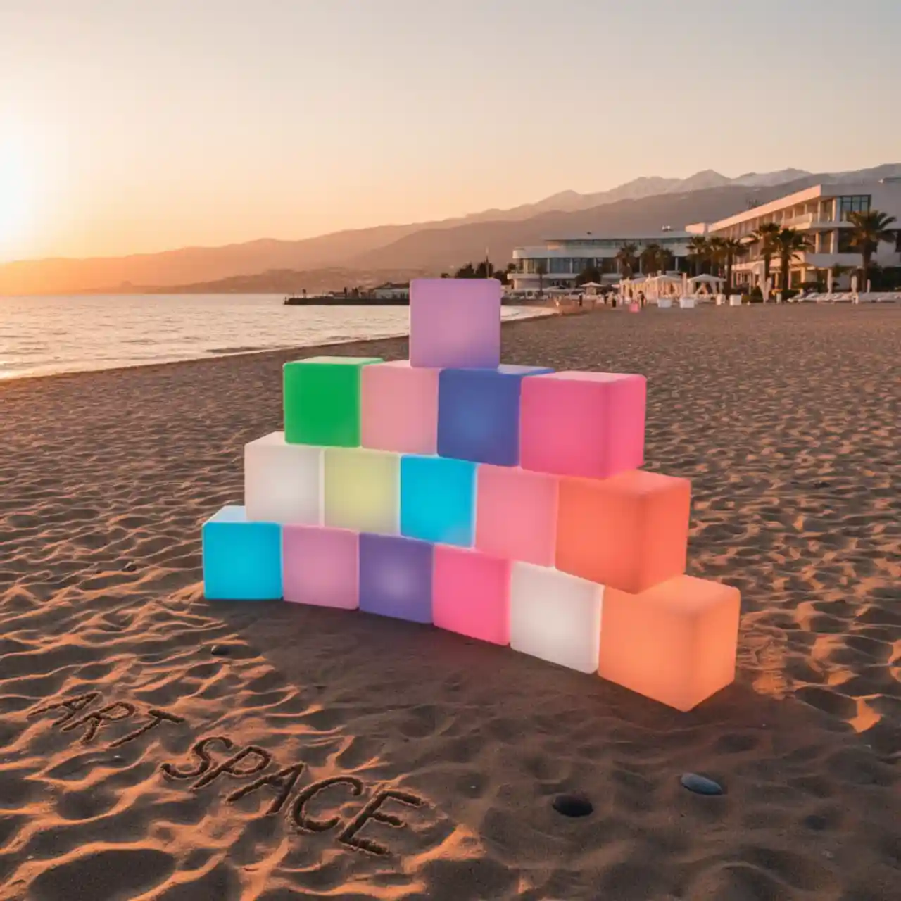 Кубы светящиеся LED RGBW подсветка