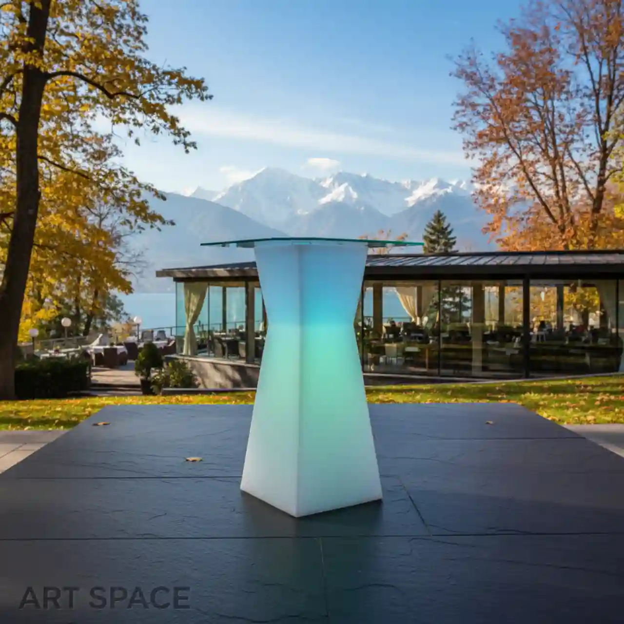 Столы коктейльные светящиеся ПРИСМА LED RGBW подсветка