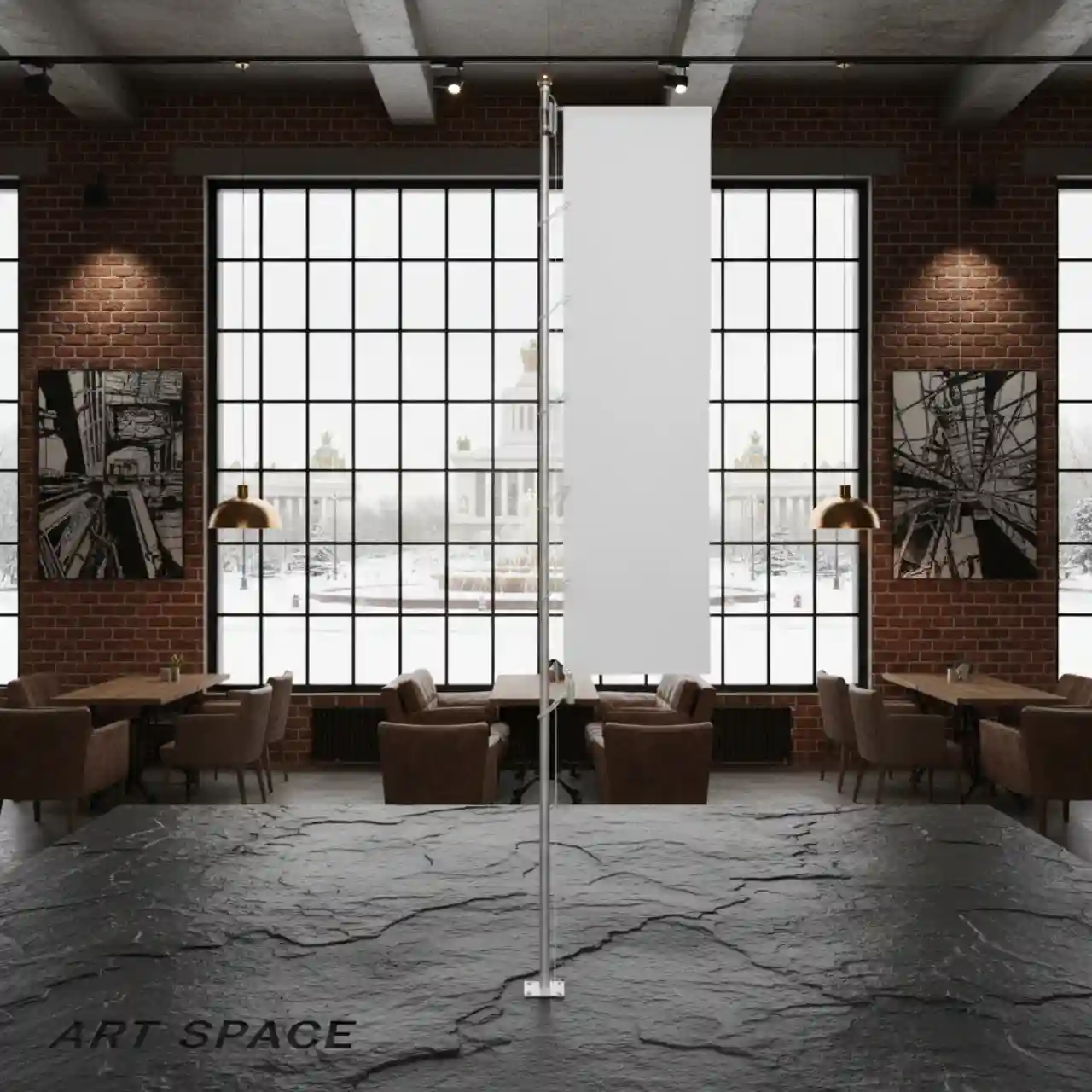 Флагштоки стационарные высотой 8 м.