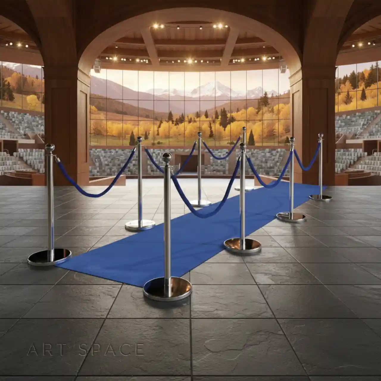 Синие ковровые дорожки шириной 2 м. и 1 м.