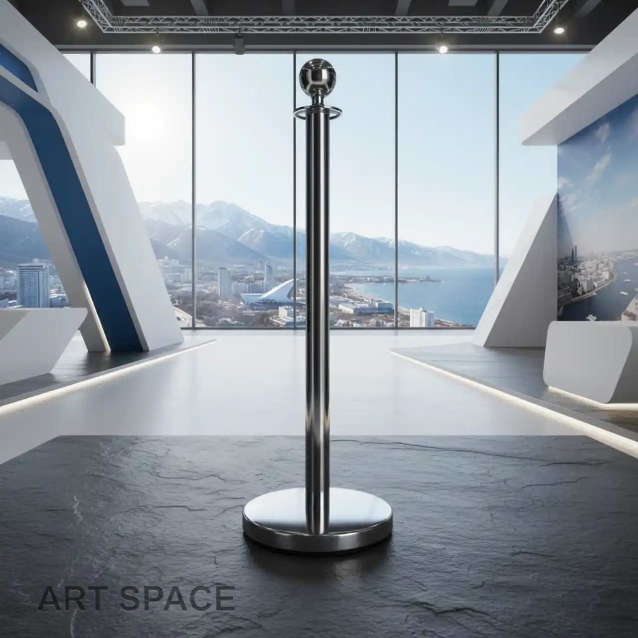 Стойки ограждения (столбики) СЕРЕБРЯНЫЕ для каната