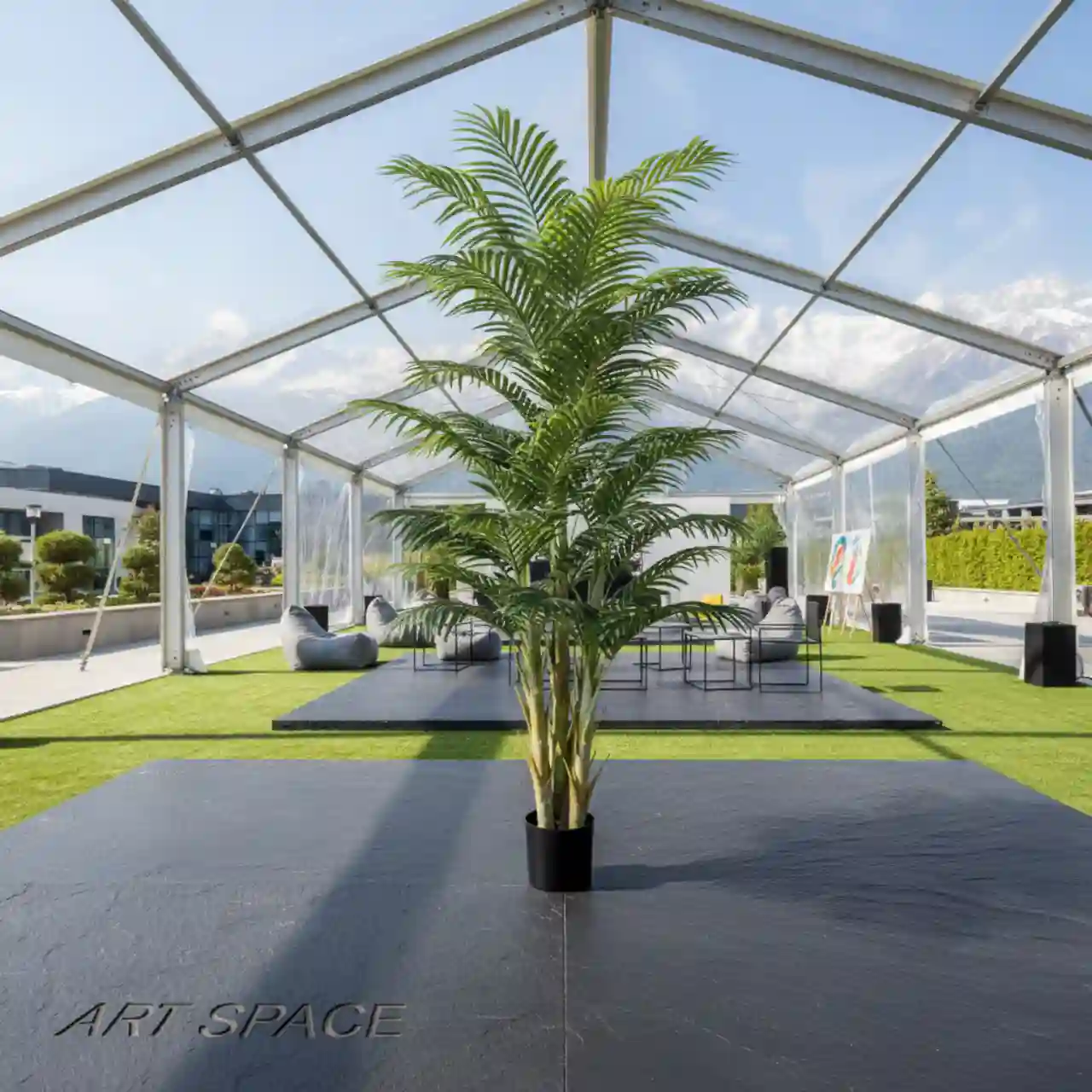 Пальма 5 стволов 210 см. искусственные деревья