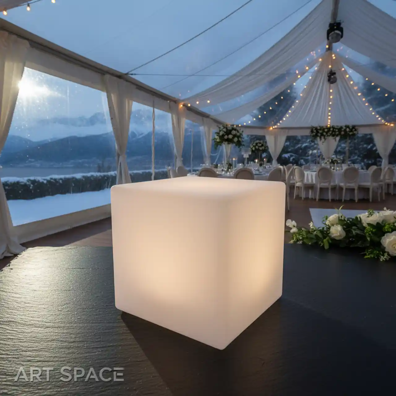 40х40 Столы журнальные светящиеся КУБЫ LED RGBW подсветка