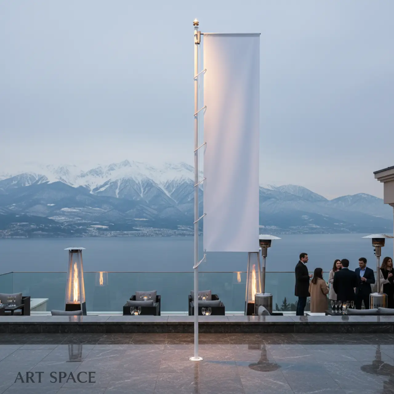 Флагштоки стационарные высотой 6 м.