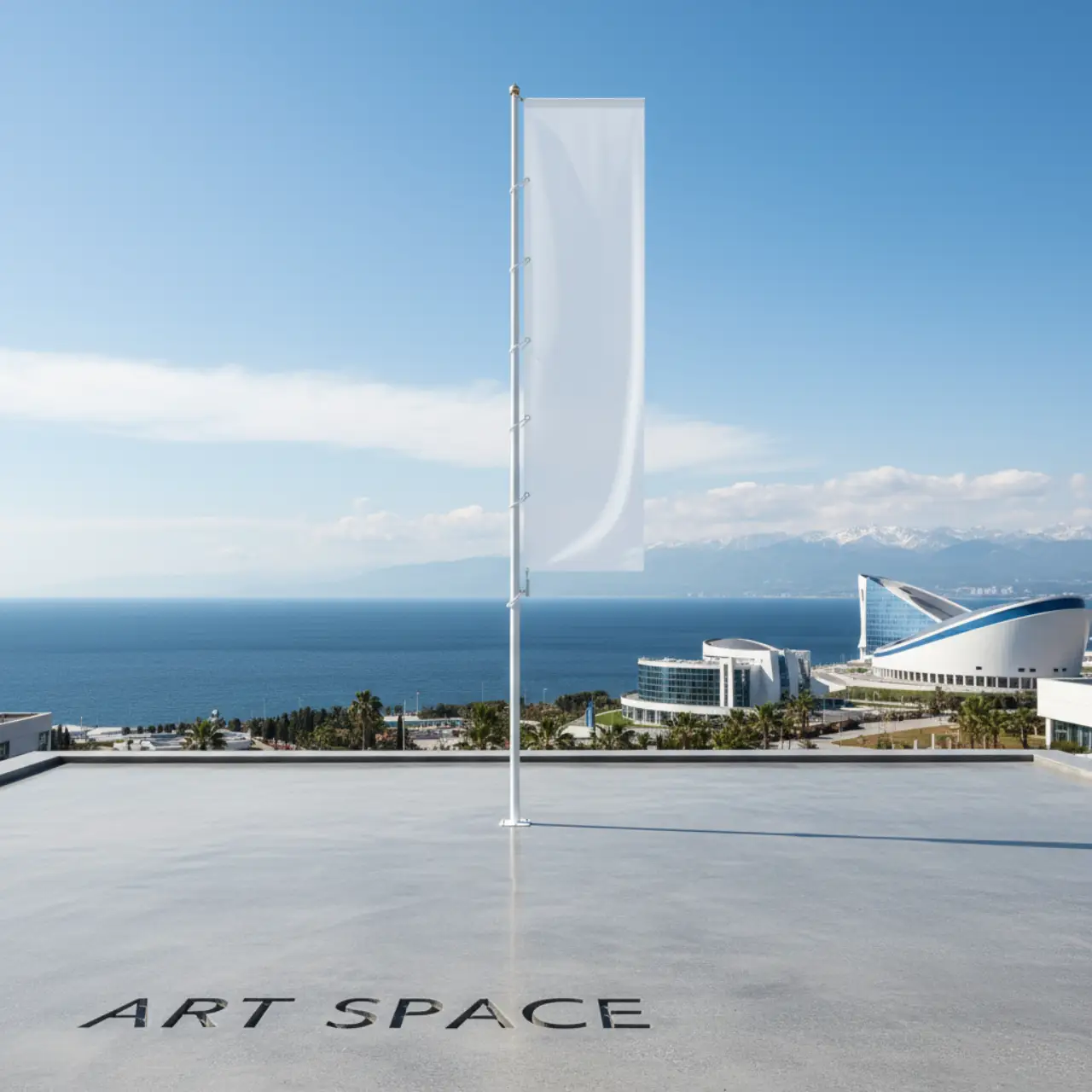 Флагштоки стационарные высотой 8 м.