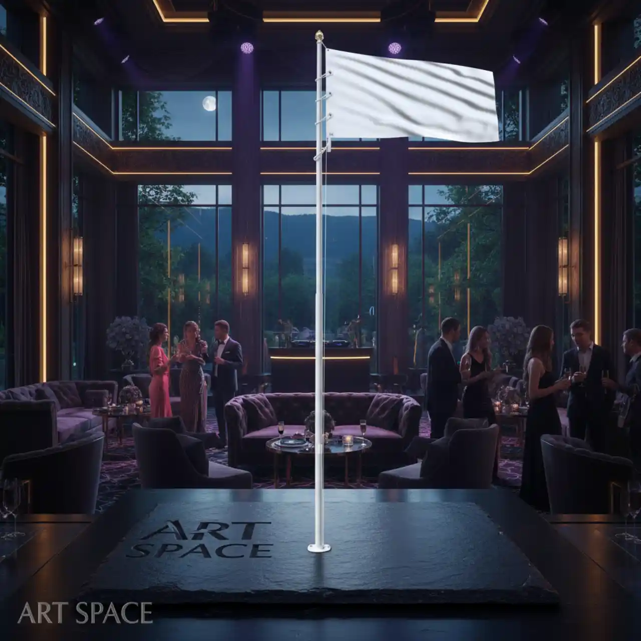 Флагштоки стационарные высотой 6 м.