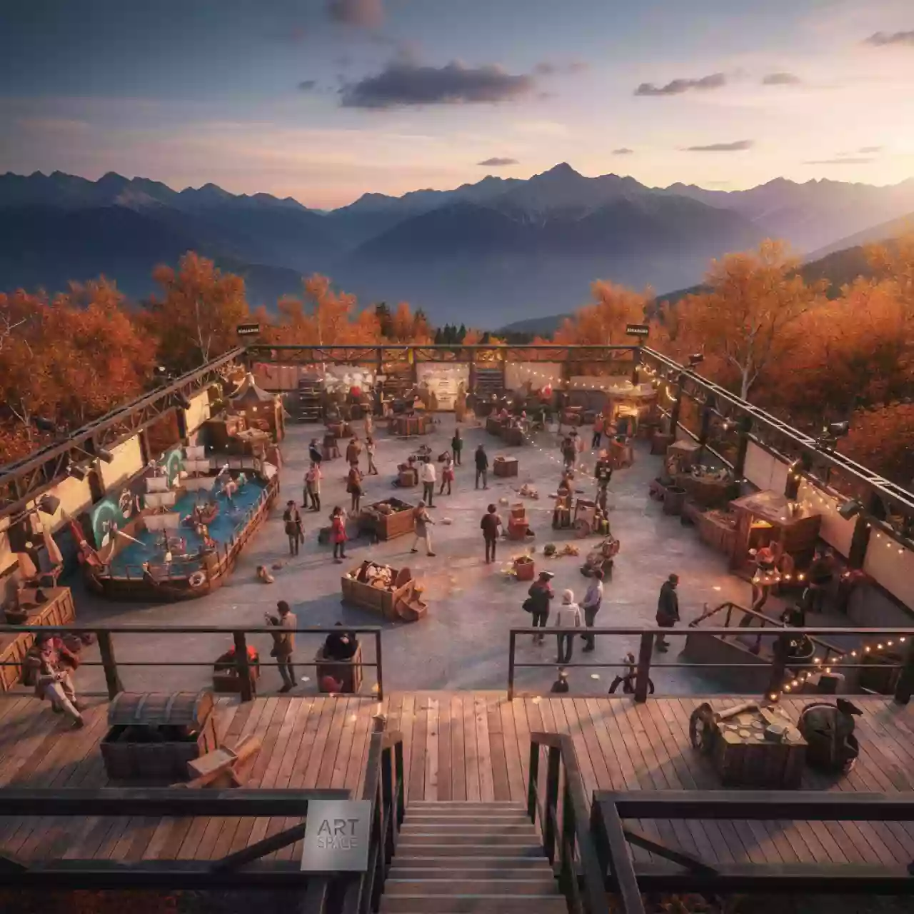 Аренда Аттракционы для пиратской вечеринки на площадке Rosa Peak (2320м) — ART SPACE