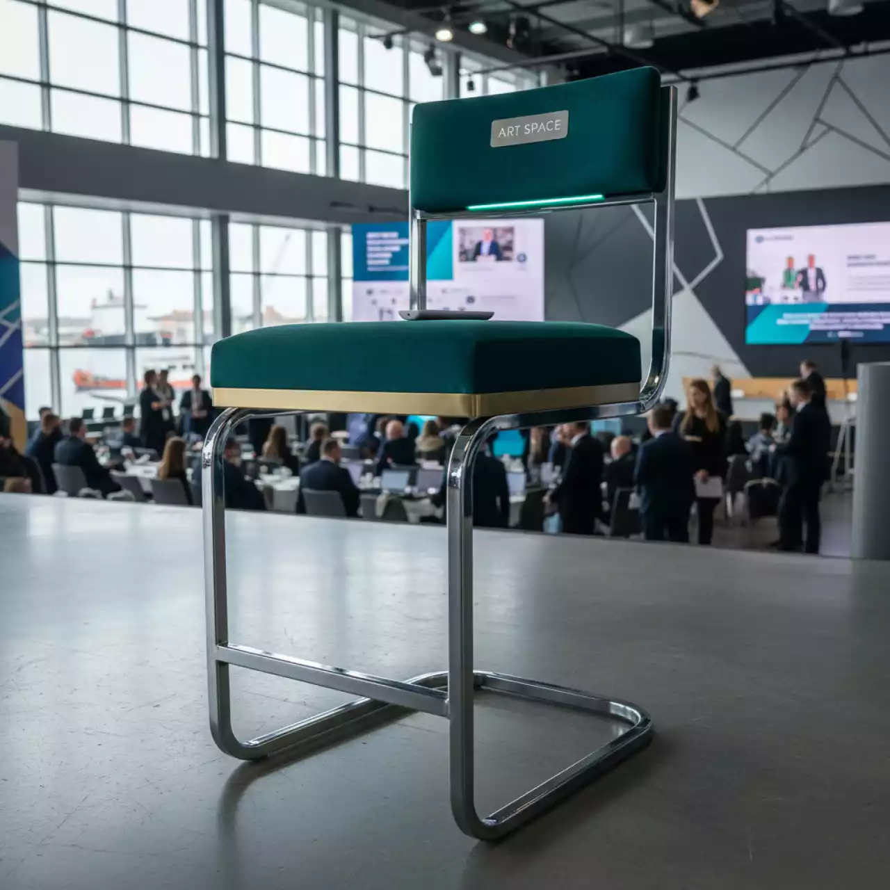 Аренда Барного стула светильника на аккумуляторе с пультом в зале «Чайка» (Морпорт) — ART SPACE