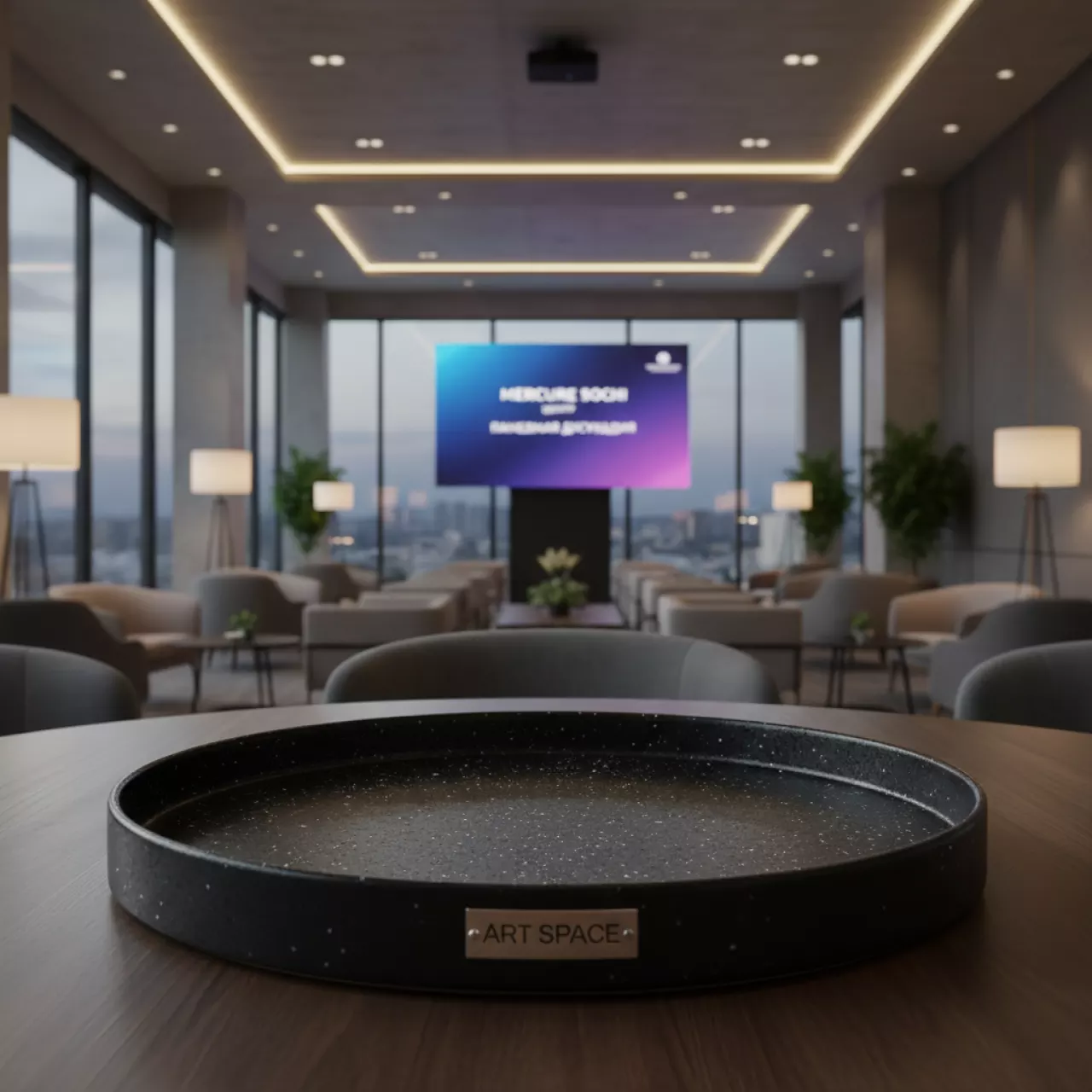 Аренда Блюдо для подачи Black Raw Stellar в Mercure Сочи Центр — ART SPACE