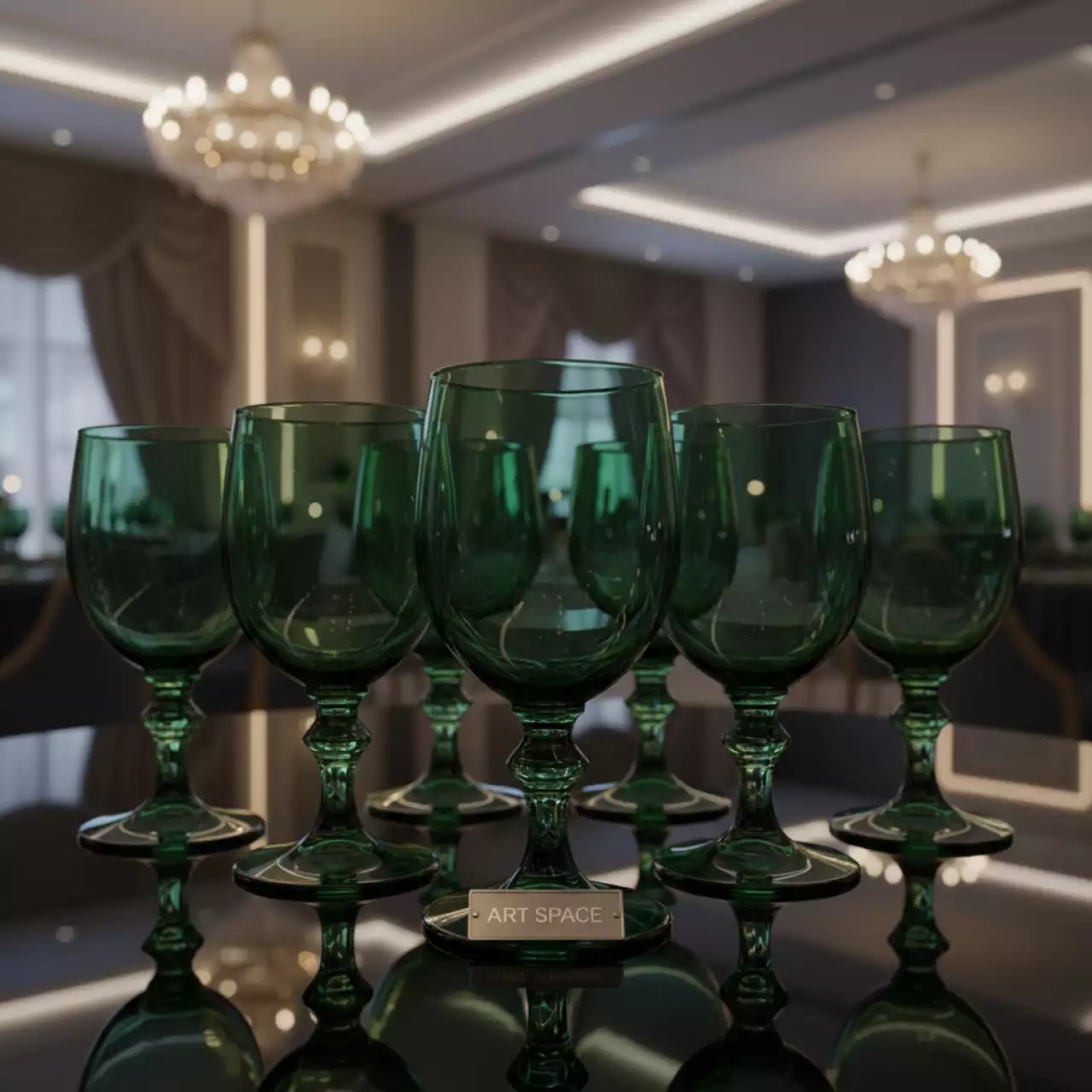 Аренда Бокал зеленый Макбет в отеле Hyatt Regency Sochi — ART SPACE