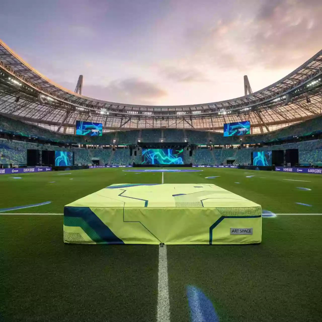 Аренда Чехол 46 светло желтый на арене «Фишт» — ART SPACE