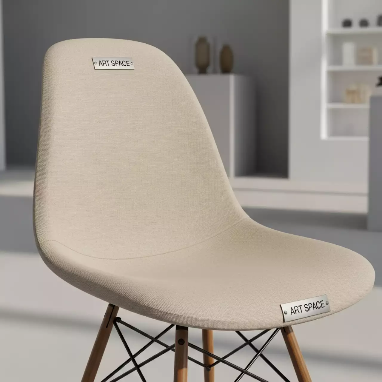 Аренда Чехол Е06 на стул Eames бежевый в Университете «Сириус» — ART SPACE