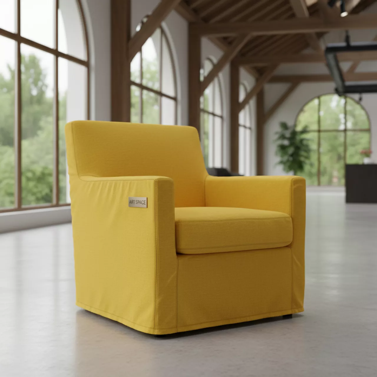 Аренда Чехол Е 07 на стул Eames желтый на вилле «Анна» — ART SPACE