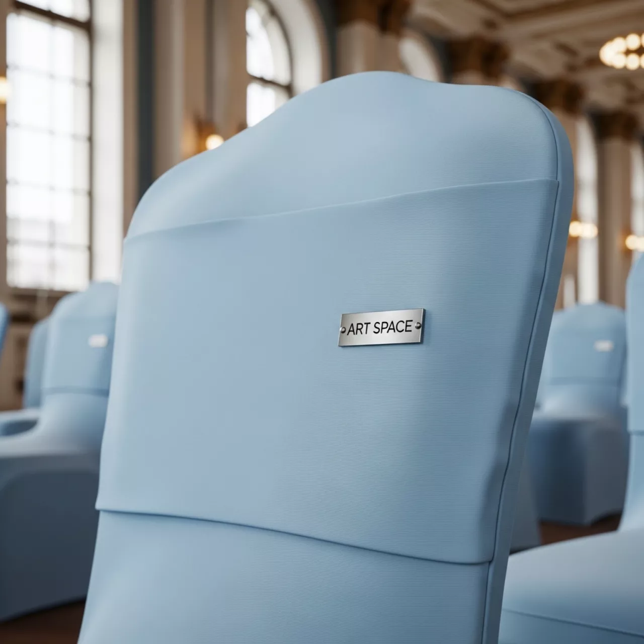 Аренда Чехол на стул Nova голубой в Imeretinskiy Hotel — ART SPACE