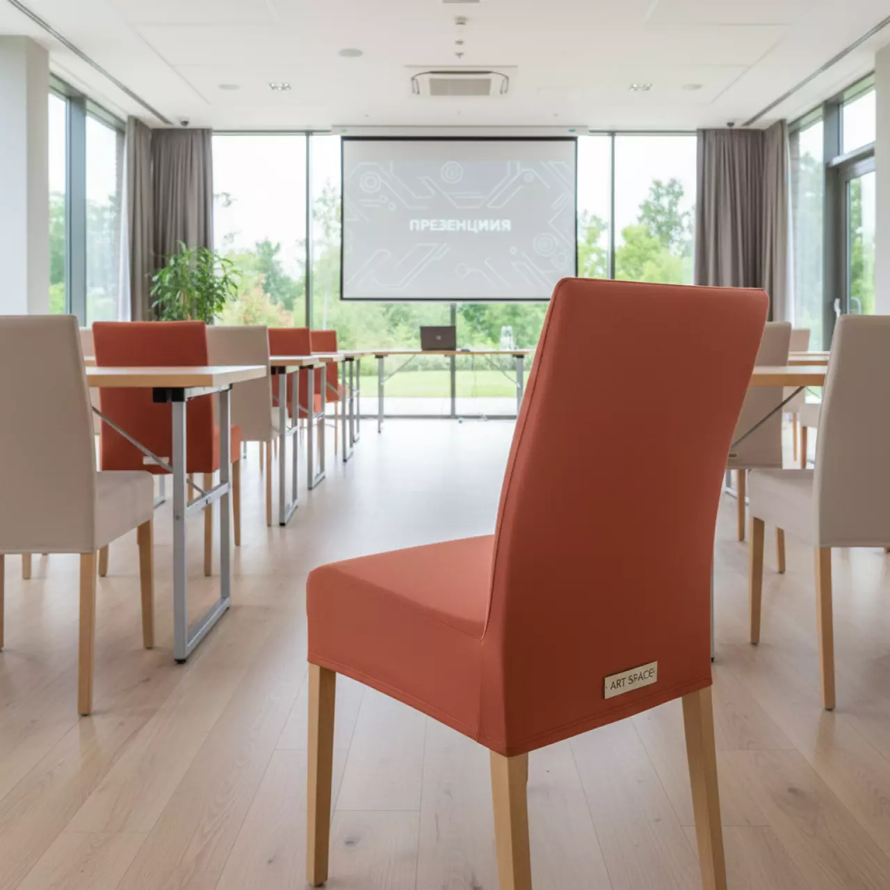 Аренда Чехол стрейч для стула терракотовый в санатории «Заполярье» — ART SPACE