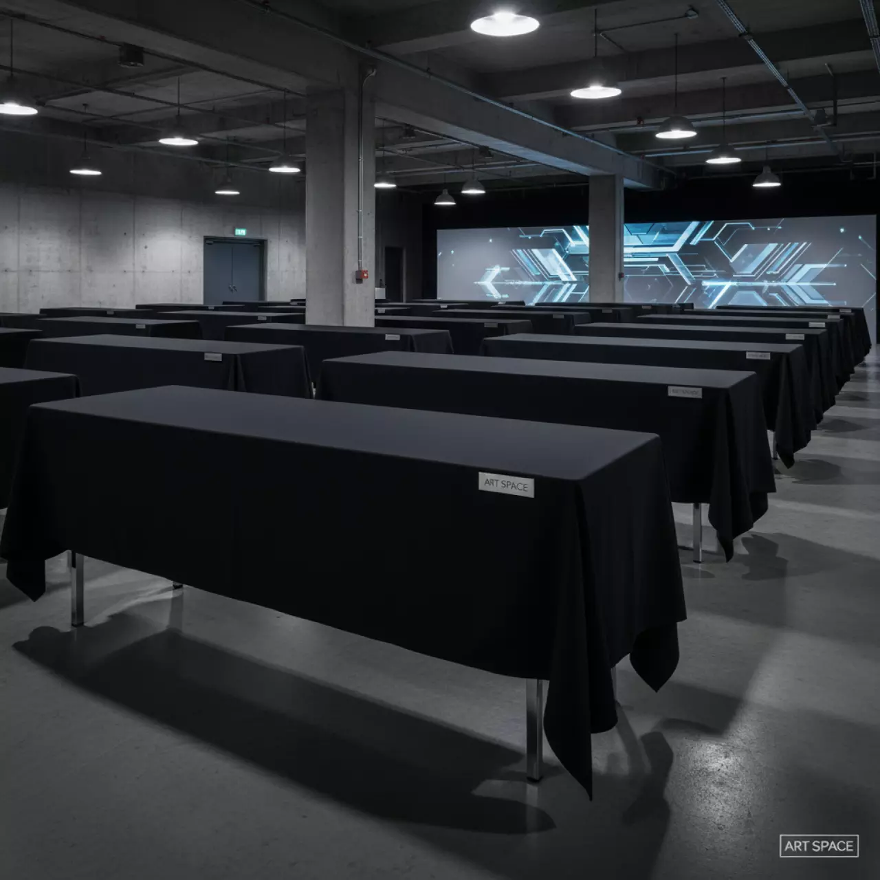 Аренда Чехол стрейч текстиль на банкетный стол в Маринс Парк Отеле — ART SPACE