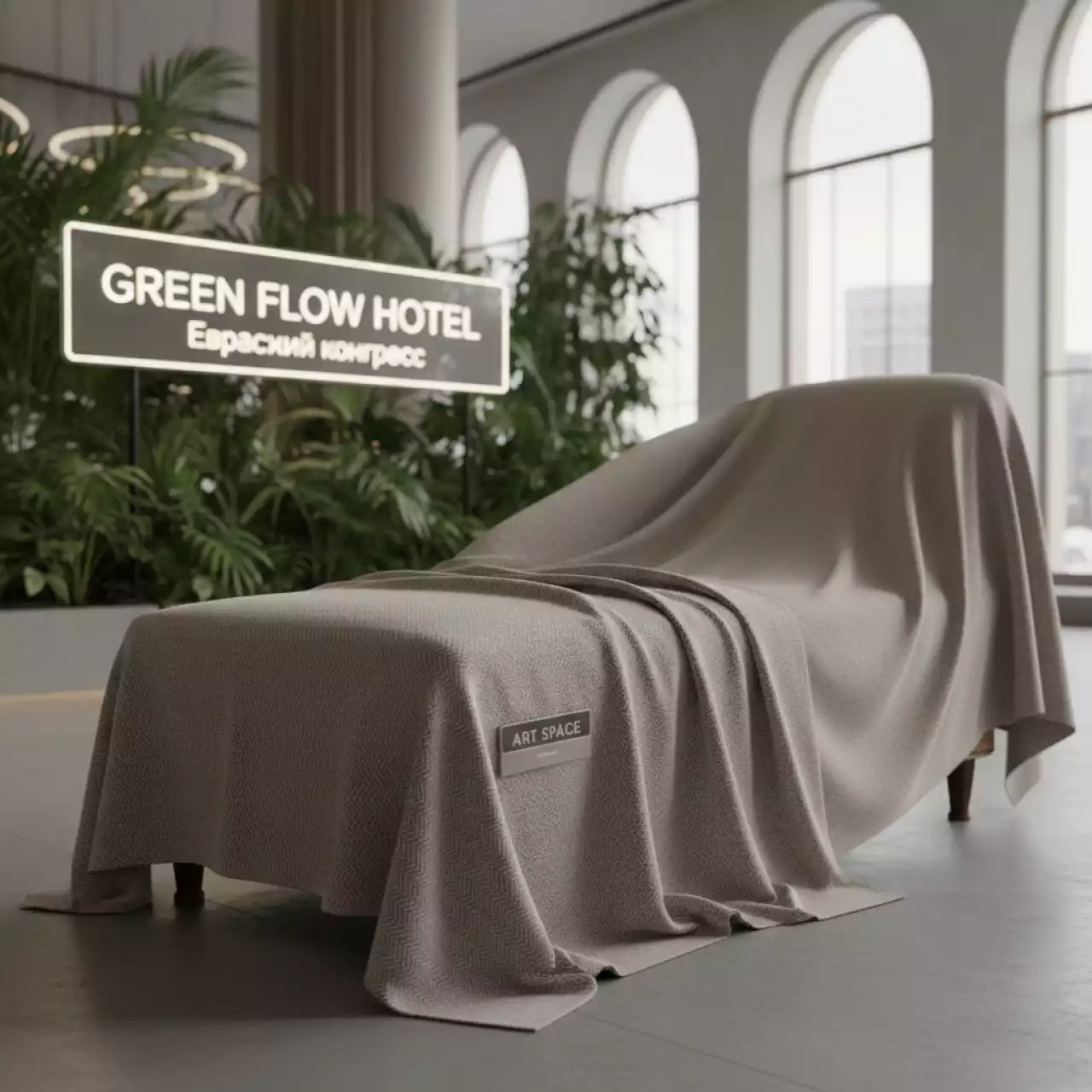 Аренда Чехол универсальный двухсторонний габардин в Green Flow Hotel — ART SPACE
