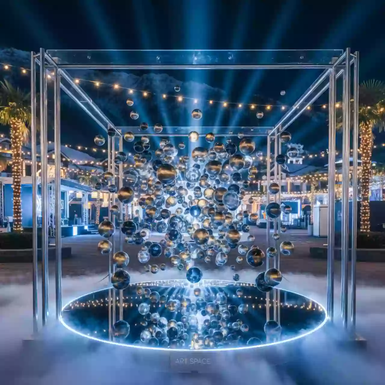 Аренда Декор фотозона голография новогодняя с шарами в Golden Tulip Rosa Khutor — ART SPACE