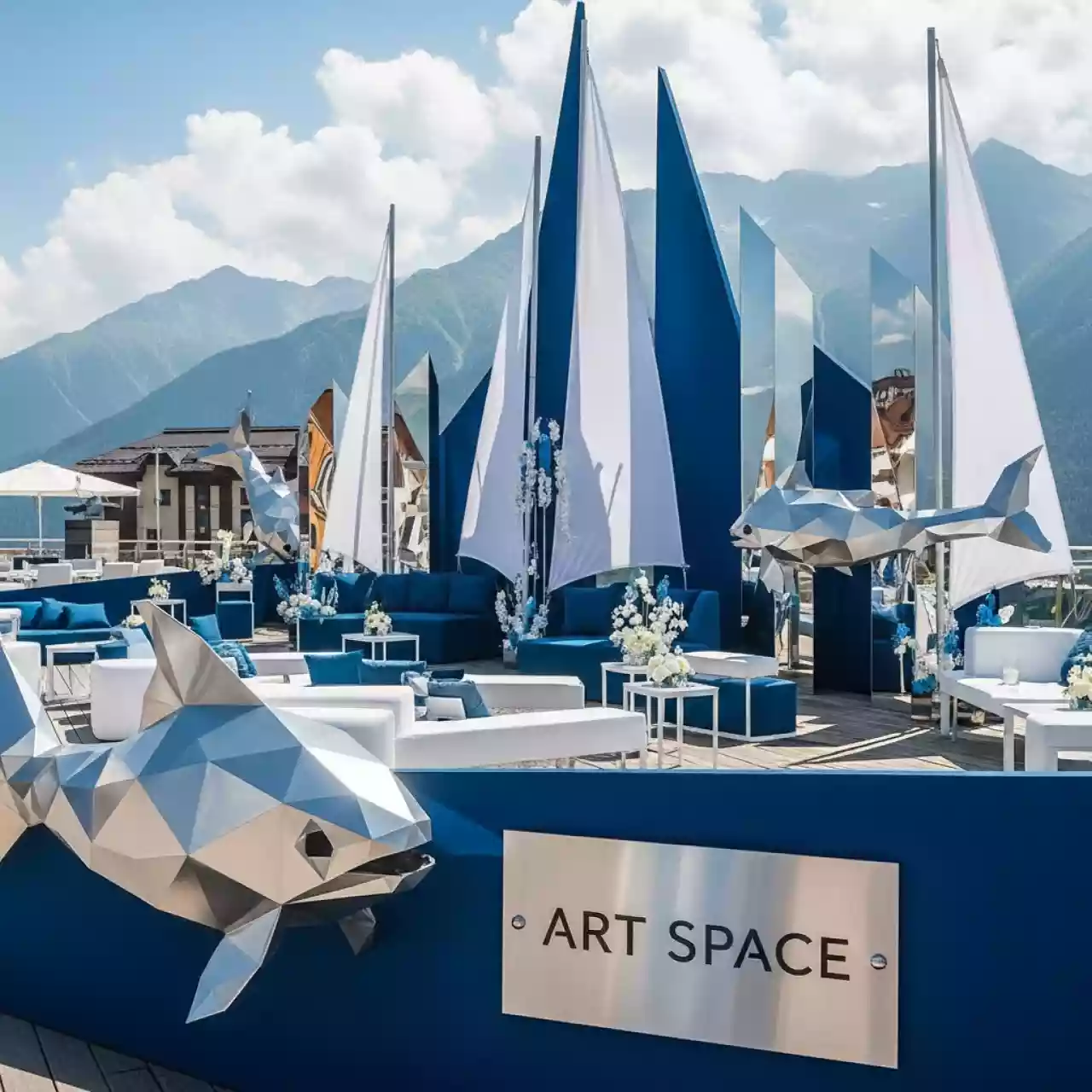 Аренда Декорации для юбилея в морском стиле в Rixos Krasnaya Polyana — ART SPACE