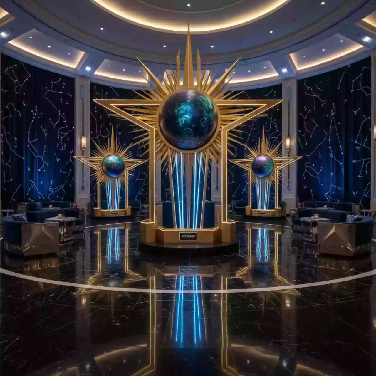 Аренда Декорации в космическом стиле в Mövenpick Hotel — ART SPACE