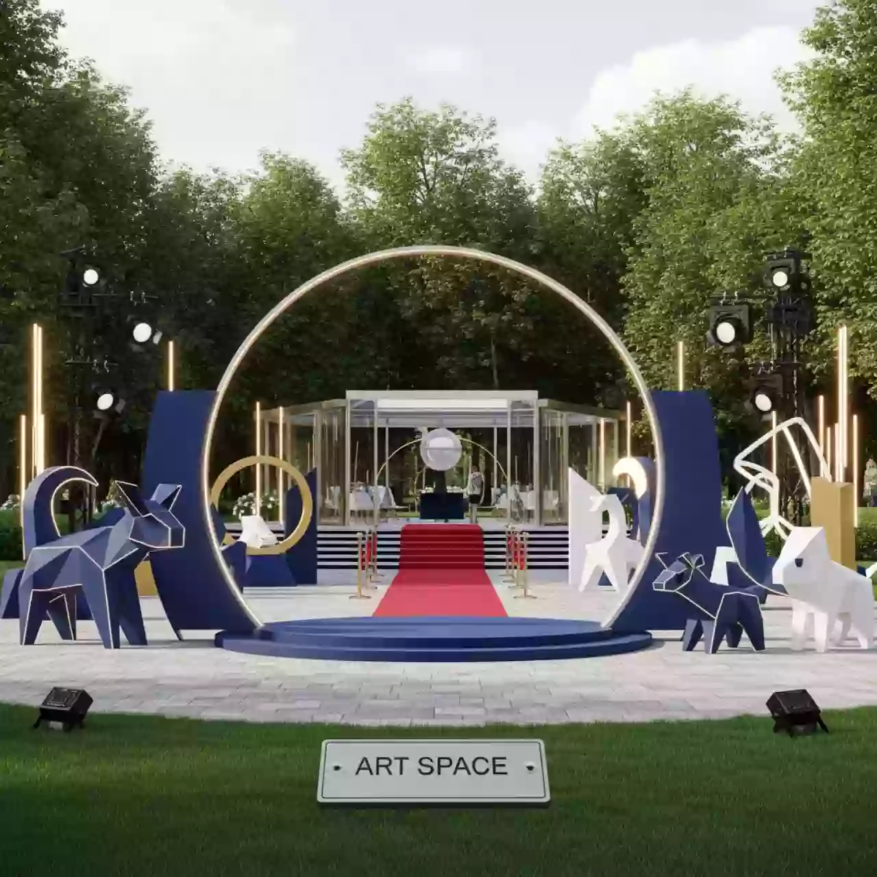 Аренда Декорации в стиле цирк в усадьбе Голицына — ART SPACE