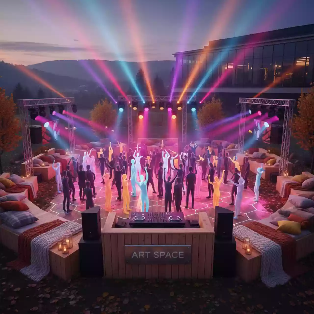 Аренда Дискотека выездное мероприятие в комплексе «Дагомыс» — ART SPACE
