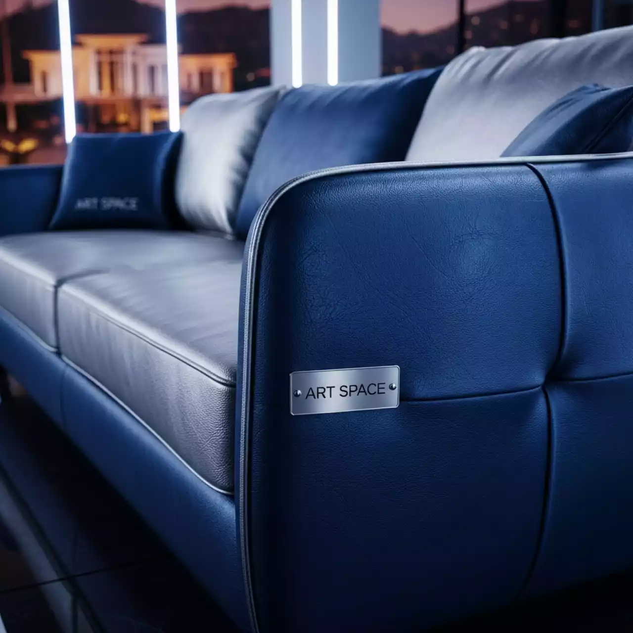 Аренда Диван Golf 1800х840 экокожа на вилле «Анна» — ART SPACE