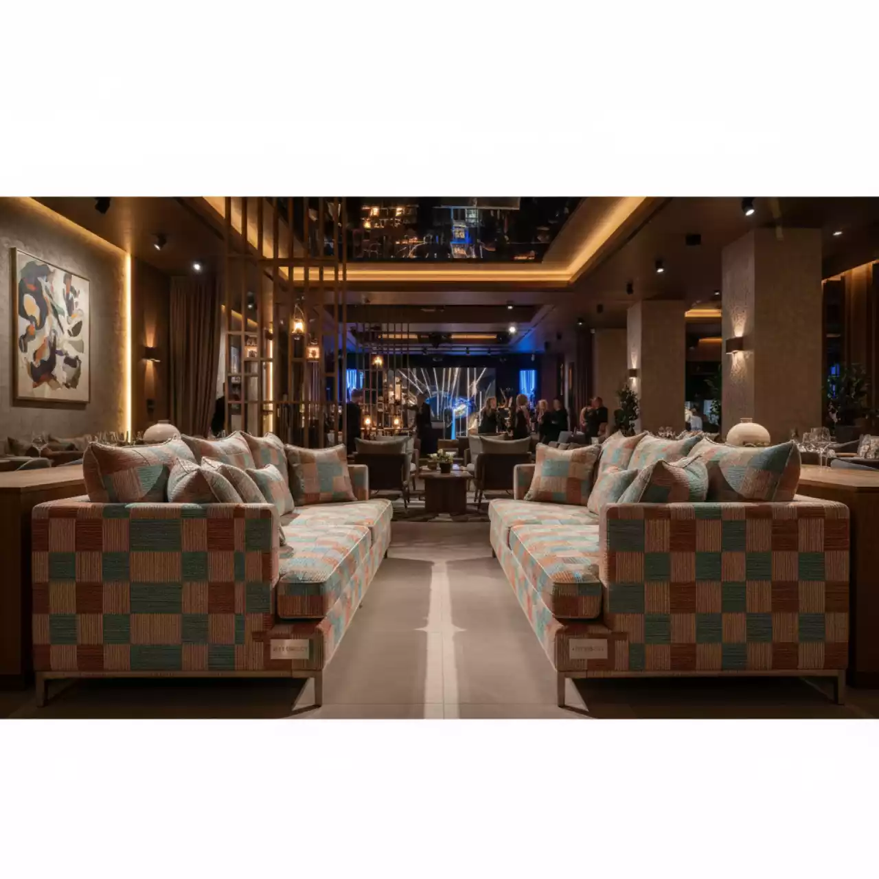 Аренда Диван плетеный с подушками Bellagio в ресторане «Баран-Рапан» — ART SPACE