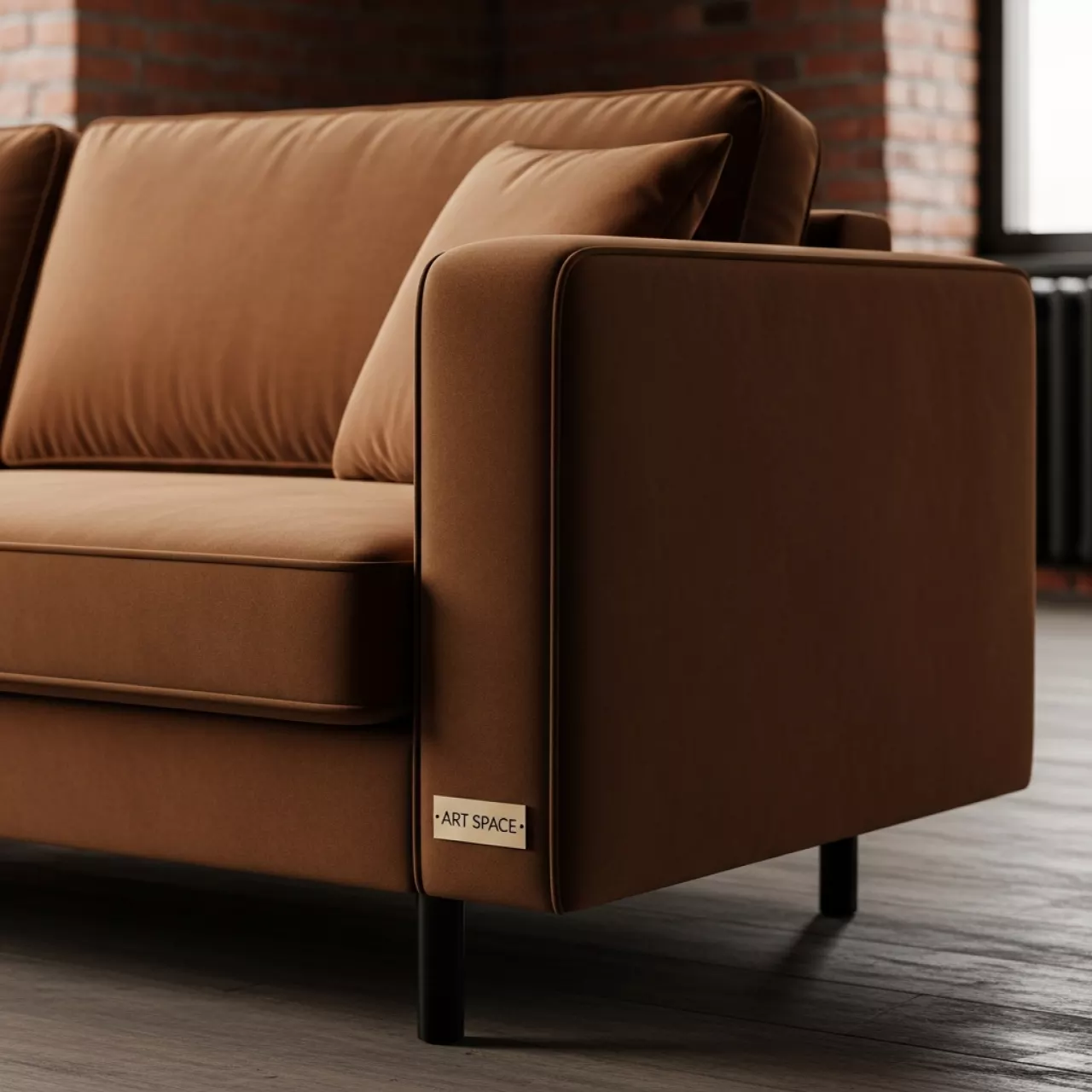 Аренда Диван Стэйт Гросс экокожа Senator Coffee col.8 в лофте «Студия 21» — ART SPACE